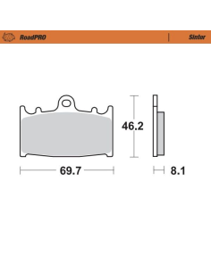 Plaquettes de frein MOTO MASTER métal fritté 402701 Road Pro Sinter