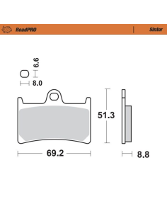 Plaquettes de frein MOTO MASTER métal fritté 402801 Road Pro Sinter