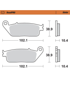 Plaquettes de frein MOTO MASTER métal fritté 403002 Road Pro Sinter