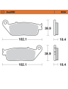 Plaquettes de frein MOTO MASTER métal fritté 403002 Road Pro Sinter