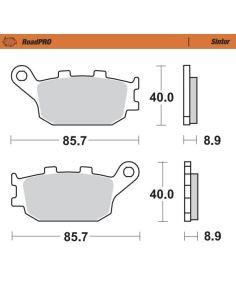 Plaquettes de frein MOTO MASTER métal fritté 403102 Road Pro Sinter