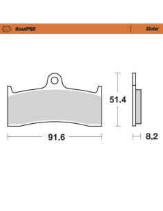 Plaquettes de frein MOTO MASTER métal fritté 403501 Road Pro Sinter