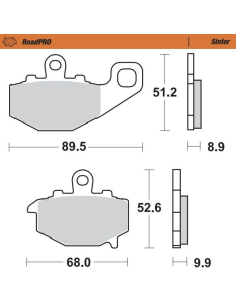 Plaquettes de frein MOTO MASTER métal fritté 403702 Road Pro Sinter