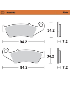 Plaquettes de frein MOTO MASTER métal fritté 403901 Road Pro Sinter
