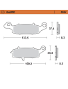 Plaquettes de frein MOTO MASTER métal fritté 404102 Road Pro Sinter