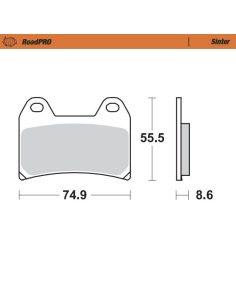 Plaquettes de frein MOTO MASTER métal fritté 404301 Road Pro Sinter