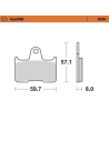 Plaquettes de frein MOTO MASTER métal fritté 404402 Road Pro Sinter