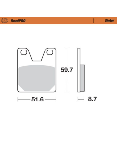 Plaquettes de frein MOTO MASTER métal fritté 404902 Road Pro Sinter