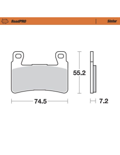 Plaquettes de frein MOTO MASTER métal fritté 405001 Road Pro Sinter