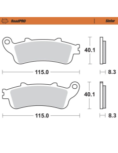 Plaquettes de frein MOTO MASTER métal fritté 405101 Road Pro Sinter
