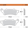 Plaquettes de frein MOTO MASTER métal fritté 405101 Road Pro Sinter