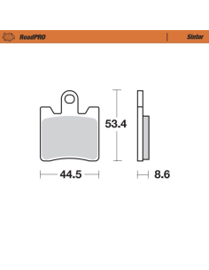 Plaquettes de frein MOTO MASTER métal fritté 405301 Road Pro Sinter