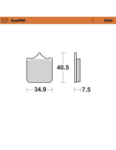 Plaquettes de frein MOTO MASTER métal fritté 405501 Road Pro Sinter