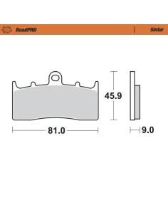 Plaquettes de frein MOTO MASTER métal fritté 405901 Road Pro Sinter