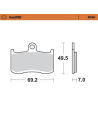 Plaquettes de frein MOTO MASTER métal fritté 406001 Road Pro Sinter