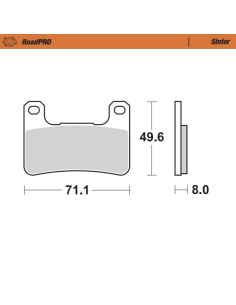 Plaquettes de frein MOTO MASTER métal fritté 406301 Road Pro Sinter