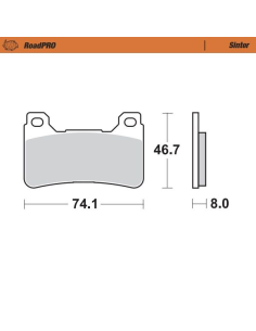 Plaquettes de frein MOTO MASTER métal fritté 406401 Road Pro Sinter