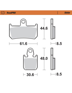 Plaquettes de frein MOTO MASTER métal fritté 406901 Road Pro Sinter