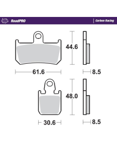 Plaquettes de frein MOTO MASTER 406906 Road Pro Carbone racing