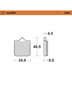 Plaquettes de frein MOTO MASTER métal fritté 407501 Road Pro Sinter
