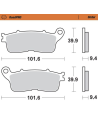 Plaquettes de frein MOTO MASTER métal fritté 407802 Road Pro Sinter