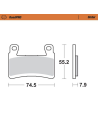 Plaquettes de frein MOTO MASTER métal fritté 407901 Road Pro Sinter