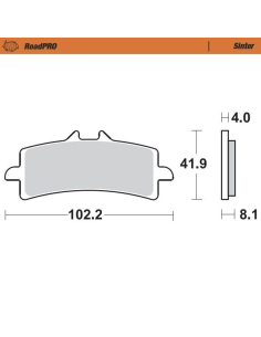 Plaquettes de frein MOTO MASTER métal fritté 408101 Road Pro Sinter