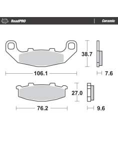 Plaquettes de frein MOTO MASTER 410104 Road Pro Ceramic