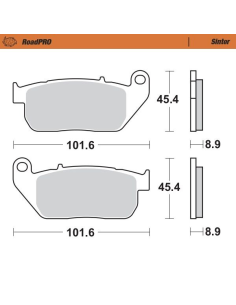 Plaquettes de frein MOTO MASTER métal fritté 410401 Road Pro Sinter