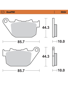 Plaquettes de frein MOTO MASTER métal fritté 411802 Road Pro Sinter