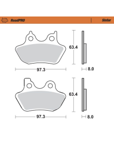 Plaquettes de frein MOTO MASTER métal fritté 411902 Road Pro Sinter