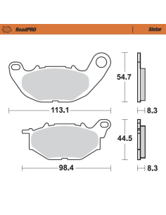 Plaquettes de frein MOTO MASTER métal fritté 412501 Road Pro Sinter