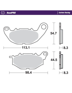 Plaquettes de frein MOTO MASTER 412506 Road Pro Carbone racing
