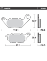 Plaquettes de frein MOTO MASTER 412604 Road Pro Ceramic