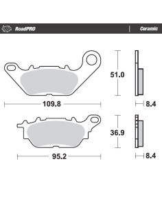 Plaquettes de frein MOTO MASTER 413004 Road Pro Ceramic
