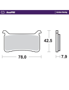 Plaquettes de frein MOTO MASTER 413106 Road Pro Carbone racing