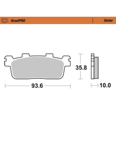 Plaquettes de frein MOTO MASTER métal fritté 413303 Road Pro Scooter