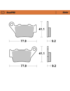 Plaquettes de frein MOTO MASTER métal fritté 413403 Road Pro Scooter