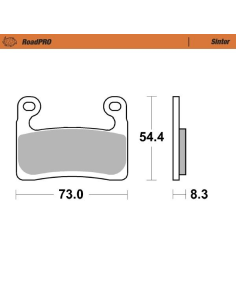 Plaquettes de frein MOTO MASTER métal fritté 413501 Road Pro Sinter