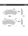 Plaquettes de frein MOTO MASTER 413604 Road Pro Ceramic