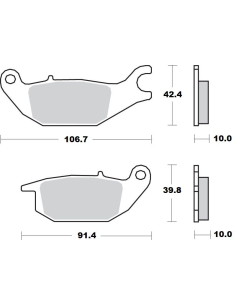 Plaquettes de frein MOTO MASTER 414204 Road Pro Ceramic