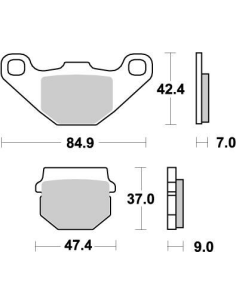 Plaquettes de frein MOTO MASTER métal fritté 090121 Nitro