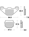 Plaquettes de frein MOTO MASTER métal fritté 090121 Nitro