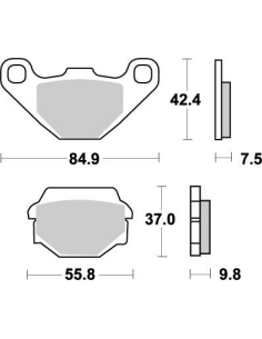 Plaquettes de frein MOTO MASTER métal fritté 091121 Nitro