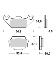 Plaquettes de frein MOTO MASTER métal fritté 091311 SinterPro Racing