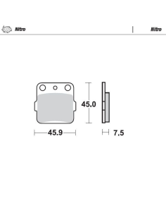 Plaquettes de frein MOTO MASTER métal fritté 091421 Nitro