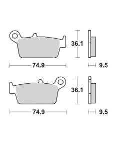 Plaquettes de frein MOTO MASTER métal fritté 091811 SinterPro Racing