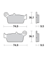 Plaquettes de frein MOTO MASTER métal fritté 091811 SinterPro Racing