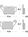 Plaquettes de frein MOTO MASTER métal fritté 093221 Nitro