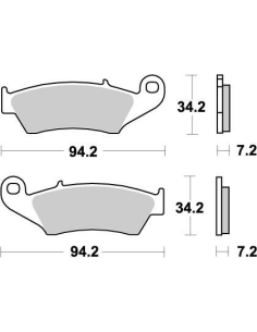 Plaquettes de frein MOTO MASTER métal fritté 093421 Nitro